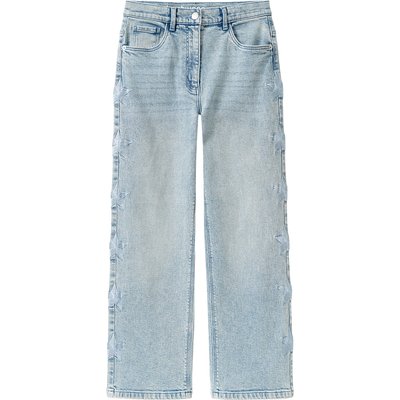 Mädchen Wide-Leg-Jeans mit verstellbarem Bund
