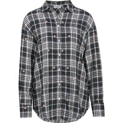 Damen Bluse mit Blüten-Stickerei