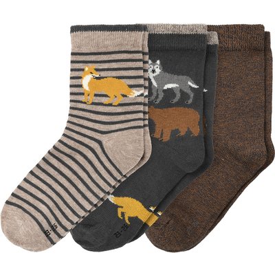 3 Paar Jungen Socken mit Waldtieren