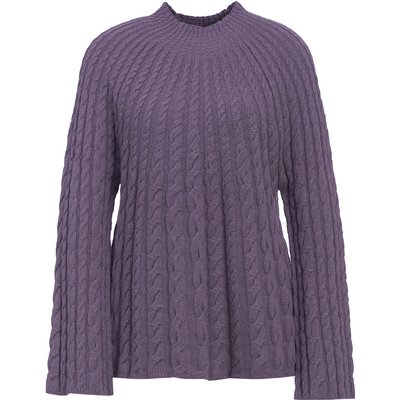 Damen Strickpullover mit Zopfmuster