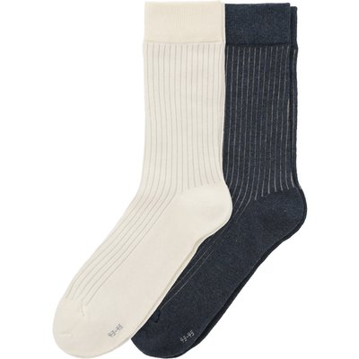 2 Paar Herren Socken mit Rippe