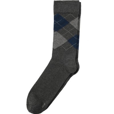1 Paar Herren Socken mit Karo-Muster