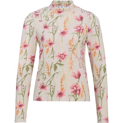 Damen Feinstrickshirt mit Blumen-Allover