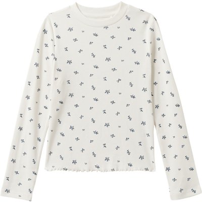 Mädchen Langarmshirt mit Rippstruktur