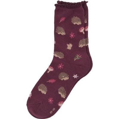 1 Paar Damen Socken mit Wald-Motiven