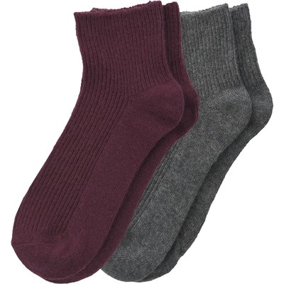 2 Paar Damen Socken mit Woll-Anteil