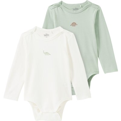 2 Baby Langarmbodys mit Print