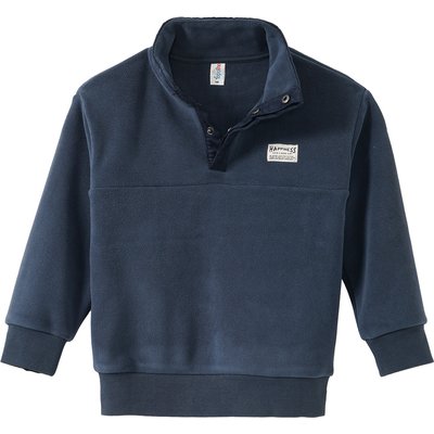 Jungen Fleeceshirt mit Troyerkragen