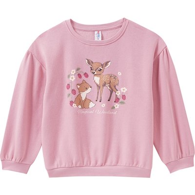 Mädchen Sweatshirt mit Waldtier-Print