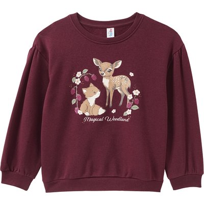 Mädchen Sweatshirt mit Waldtier-Print