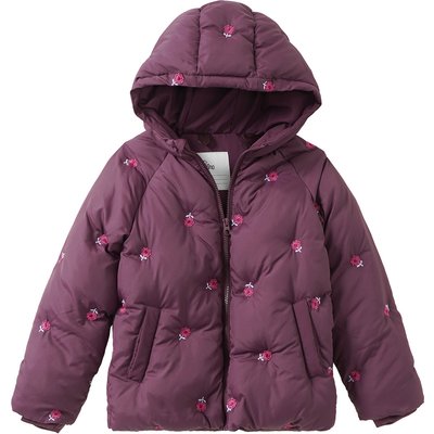 Mädchen Pufferjacke mit Blumen-Motiven