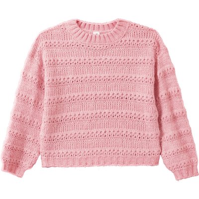 Mädchen Strickpullover unifarben