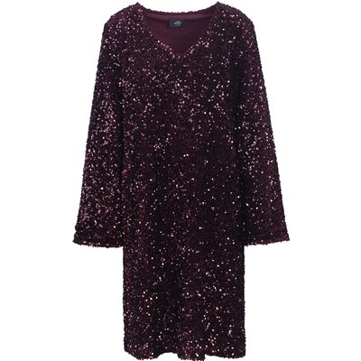 Damen Paillettenkleid mit V-Ausschnitt