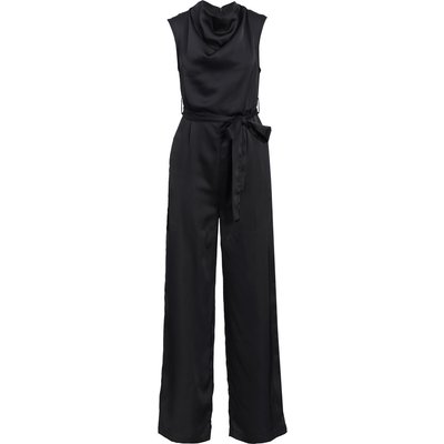 Damen Satin-Jumpsuit unifarben