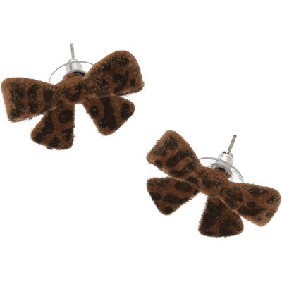 Damen Ohrstecker mit Leo-Muster