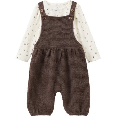 Newborn Set mit Langarmshirt und Latzhose