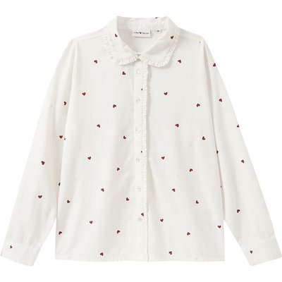 Mädchen Bluse mit Herz-Allover