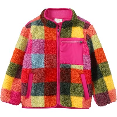 Mädchen Teddyjacke bunt kariert