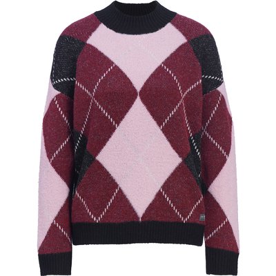 Damen Strickpullover mit Karo-Muster