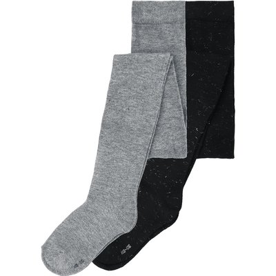 2 Mädchen Strumpfhosen mit Effektgarn