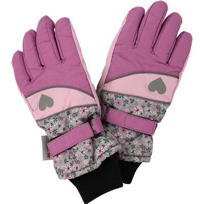 Mädchen Handschuhe mit Blumen-Motiven