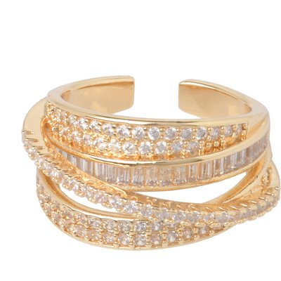 Damen Ring mit Ziersteinchen