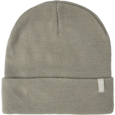 Damen Strickmütze mit kleinem Aufnäher