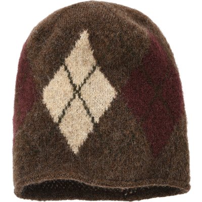 Damen Winterbeanie mit Rautenmuster