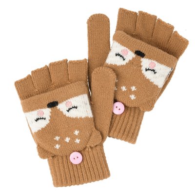 Mädchen Handschuhe mit Reh-Motiv