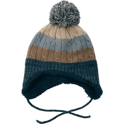 Baby Strickmütze mit Bommel
