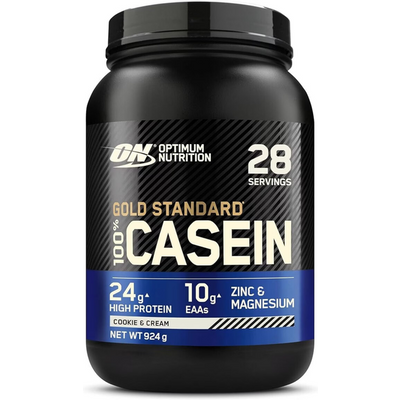 Optimum Nutrition Gold Standard 100 % Caséine en Poudre, Cookies & Cream 924 g (28 Portions)