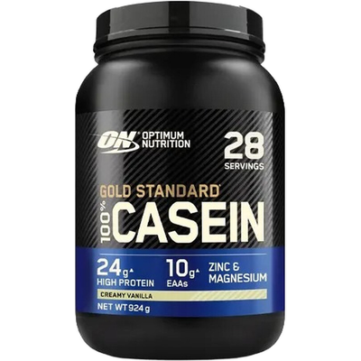 Optimum Nutrition Gold Standard 100 % Caséine en Poudre, Vanille Crémeuse 924 g (28 Portions)