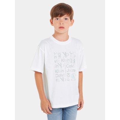Calvin Klein Jeans T-Shirt Inst Ck Aop IB0IB02106 Weiß Boxy Fit