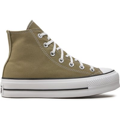 Sneakers aus Stoff Converse Chuck Taylor All Star Lift Hi A07571C Khakifarben