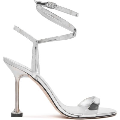 Sandalen Stuart Weitzman Naudistini Wrap 100 SM911 Silberfarben