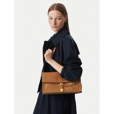 Handtasche Tommy Hilfiger Crest Leather Conv Shoulder Bag AW0AW19015 Braun
