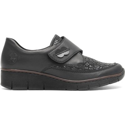Halbschuhe Rieker 537C0-00 Schwarz