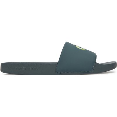 Pantoletten Calvin Klein Jeans Slide Jelly Mono Pu YM0YM01281 Grün