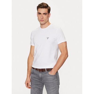 Guess T-Shirt Caleb U97M00 KCD31 Weiß Slim Fit