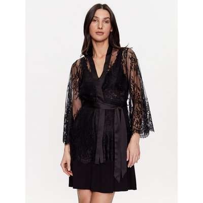 Hunkemöller Bademantel 191636 Schwarz Regular Fit