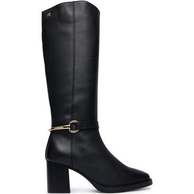Stiefel Tommy Hilfiger Th Stud Heel Riding Knee Boot FW0FW09551 Schwarz