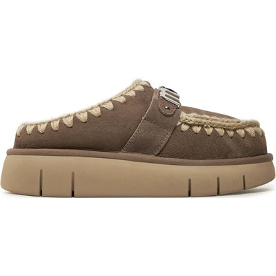 Hausschuhe Mou Bounce Clog Metal Logo FW531001A Braun