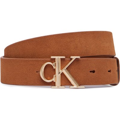 Damengürtel Calvin Klein Round Ck Buckle Suede LV04F7144G Braun
