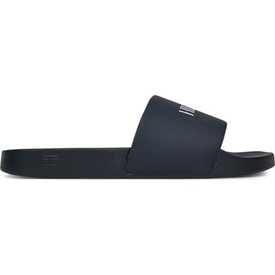 Pantoletten Tommy Hilfiger Hilfiger Print Tumble Pool Slide FM0FM05505 Dunkelblau