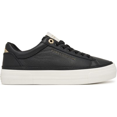 Sneakers Tommy Hilfiger Th Foxing Platform Leather FW0FW09018 Schwarz
