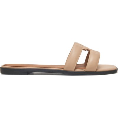 Pantoletten Tommy Hilfiger Th Logo Strap Mule FW0FW08671 Beige