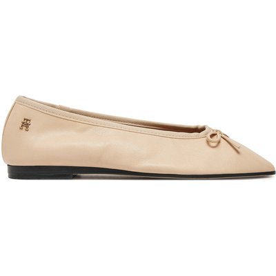 Ballerinas Tommy Hilfiger Soft Leather Ballerina Bow FW0FW08355 Rosa