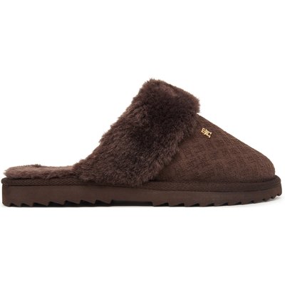 Hausschuhe Tommy Hilfiger Th Premium Shearling Shoes FW0FW09947 Dunkelbraun