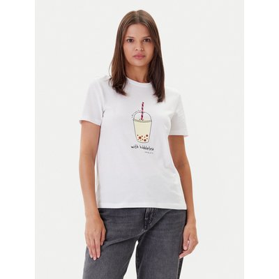 ONLY T-Shirt Fun Life 15349901 Weiß Regular Fit