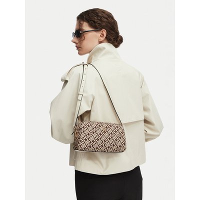 Handtasche Tommy Hilfiger Th Grace Camera Bag Jacquard AW0AW18864 Braun